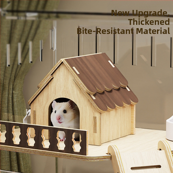 Клетка за хамстери "Златна мечка", специална акрилна голяма прозрачна луксозна вила, кутия за разплод, играчки, евтин комплект