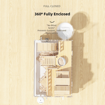 Клетка за хамстери "Златна мечка", специална акрилна голяма прозрачна луксозна вила, кутия за разплод, играчки, евтин комплект