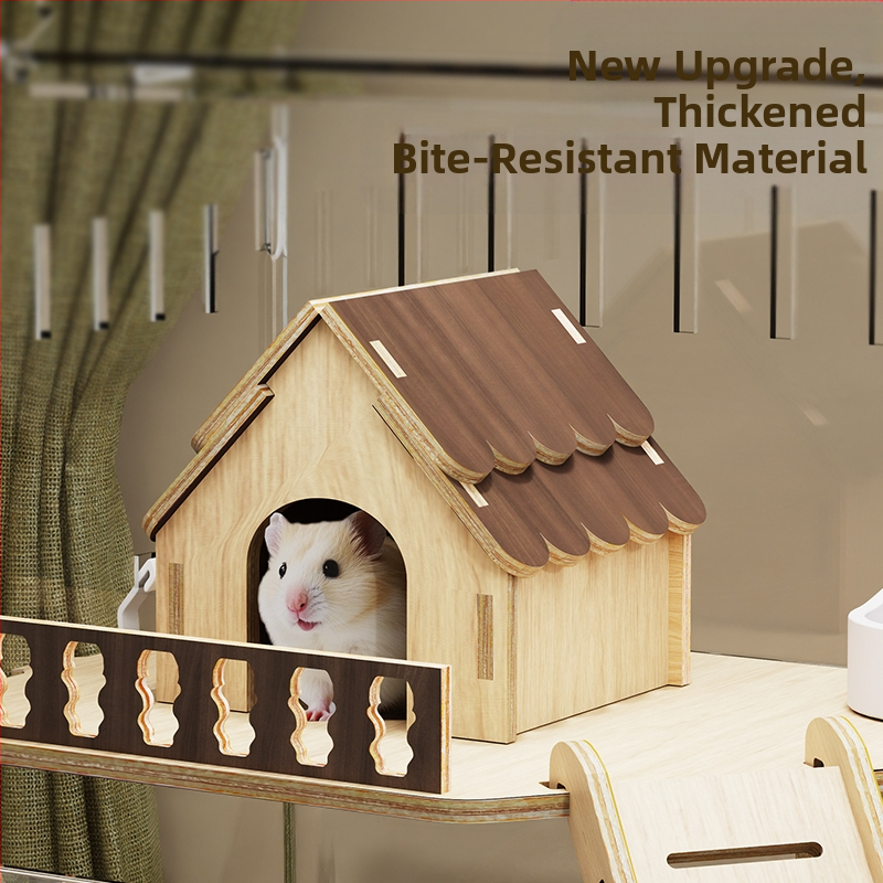 Клетка за хамстери "Златна мечка", специална акрилна голяма прозрачна луксозна вила, кутия за разплод, играчки, евтин комплект