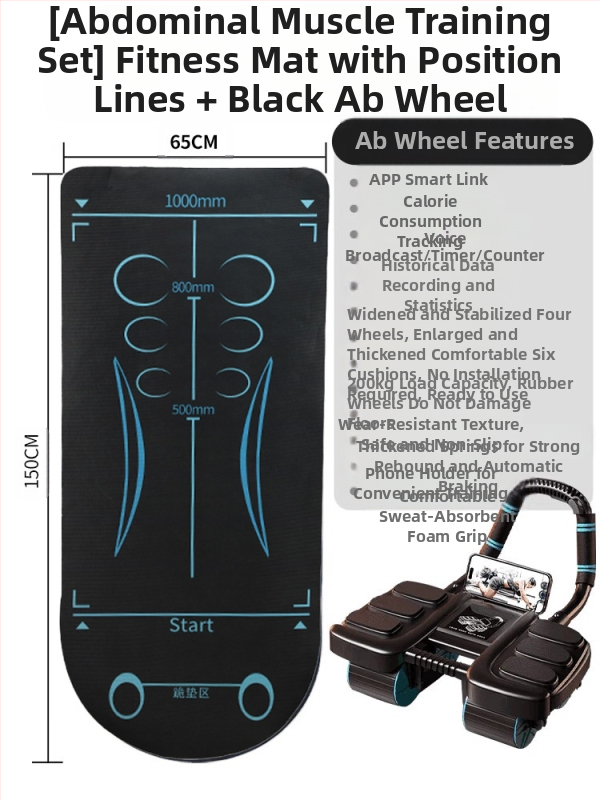 Uus neljarattaline automaatne kõhulihaste ratas meestele ja naistele mõeldud treeningvarustus Artifact Sports Home kõhulihaste ratas