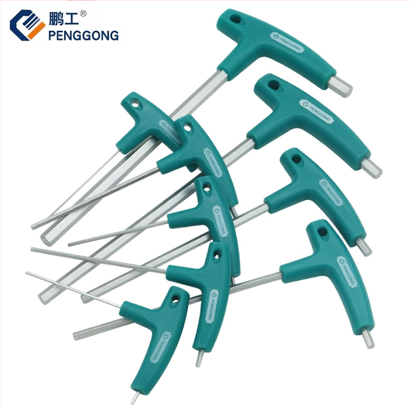 Т-образен шестоъгълен ключ, единичен удължен метрични плоски шестоъгълни отвертки, 6 ъглов инструмент 2