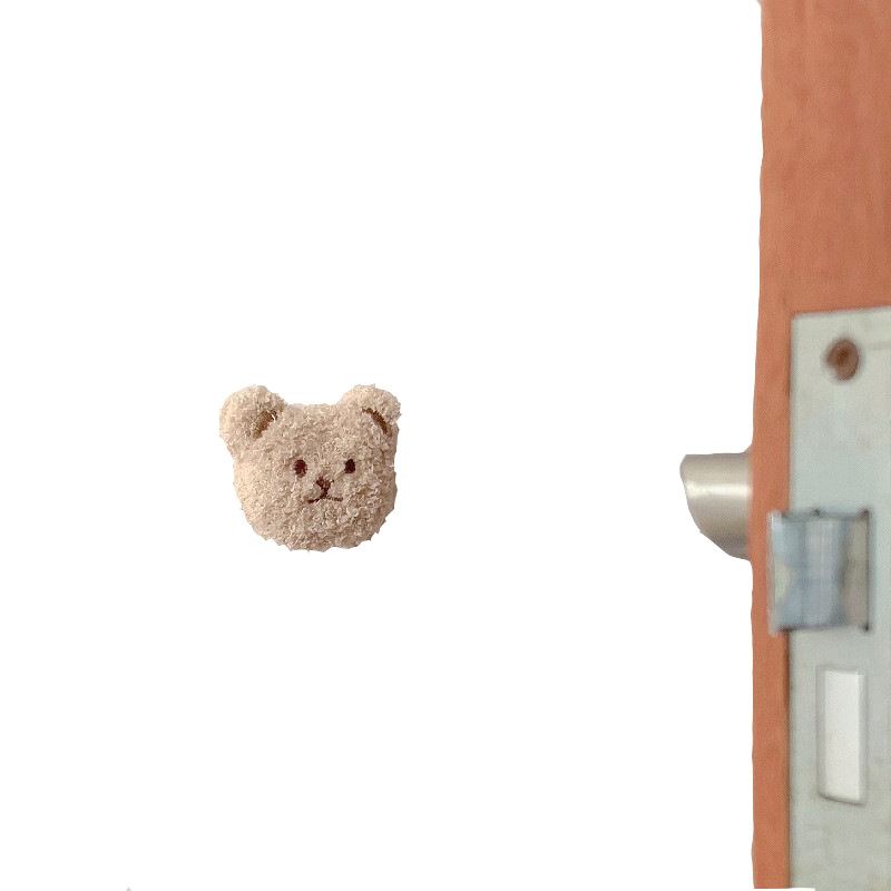 INS korejiešu lāča bērnu istabas durvju aizmugurējā roktura klusinātājs pret sadursmi uzlīme amortizējoša pret sadursmi sienas aizsardzības paklājiņš durvju sargs