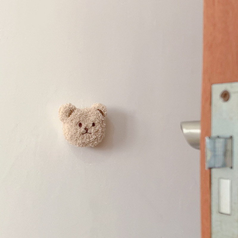 INS korejiešu lāča bērnu istabas durvju aizmugurējā roktura klusinātājs pret sadursmi uzlīme amortizējoša pret sadursmi sienas aizsardzības paklājiņš durvju sargs