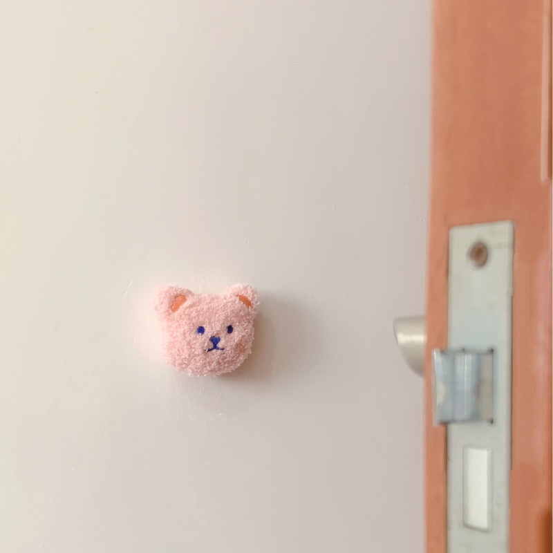 INS korejiešu lāča bērnu istabas durvju aizmugurējā roktura klusinātājs pret sadursmi uzlīme amortizējoša pret sadursmi sienas aizsardzības paklājiņš durvju sargs