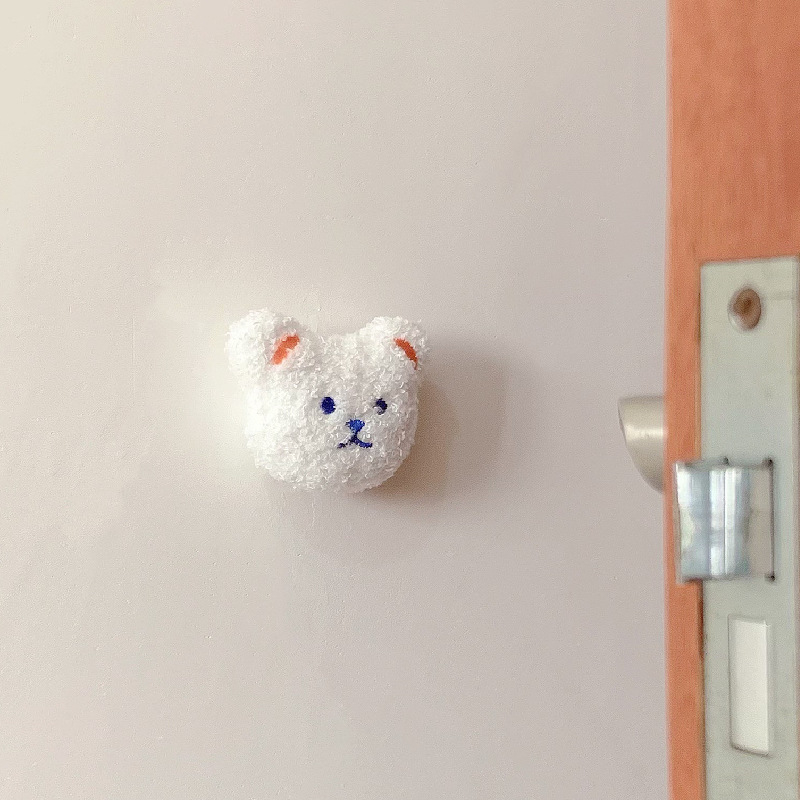 INS korejiešu lāča bērnu istabas durvju aizmugurējā roktura klusinātājs pret sadursmi uzlīme amortizējoša pret sadursmi sienas aizsardzības paklājiņš durvju sargs