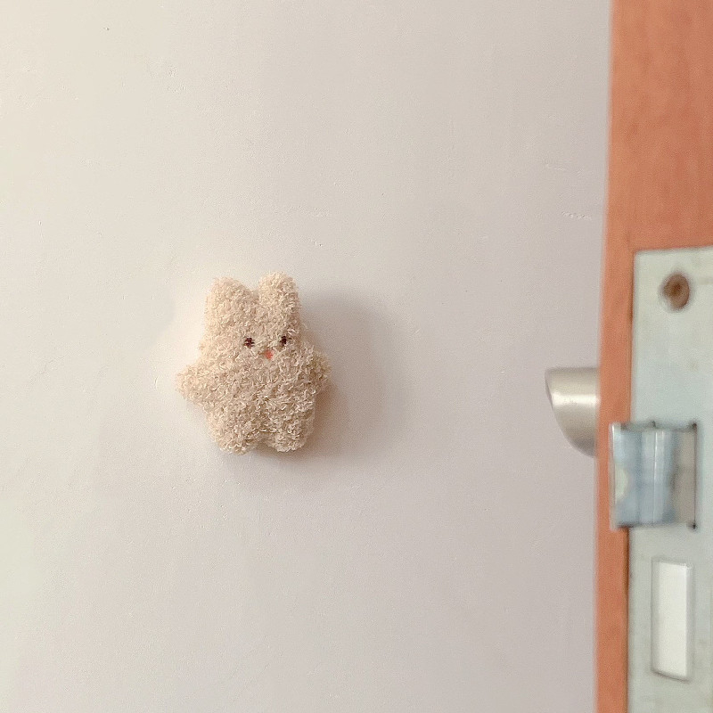 INS korejiešu lāča bērnu istabas durvju aizmugurējā roktura klusinātājs pret sadursmi uzlīme amortizējoša pret sadursmi sienas aizsardzības paklājiņš durvju sargs