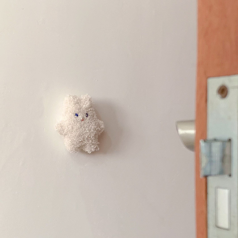 INS korejiešu lāča bērnu istabas durvju aizmugurējā roktura klusinātājs pret sadursmi uzlīme amortizējoša pret sadursmi sienas aizsardzības paklājiņš durvju sargs