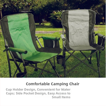Εξωτερική πτυσσόμενη καρέκλα με πλάτη, υποβραχιόνιο, κάθισμα με κύπελλο, πλευρική τσέπη, καρέκλα ψαρέματος με παχύρρευστη φορητή καρέκλα σκηνοθέτη