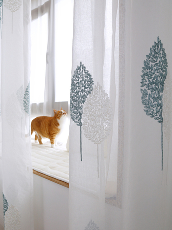 EQ4F завеса за еркерен прозорец, монтаж без перфоратор, телескопичен прът, параван за прозорец на общежитие, бяла марля, параван за малък прозорец, спалня, балкон