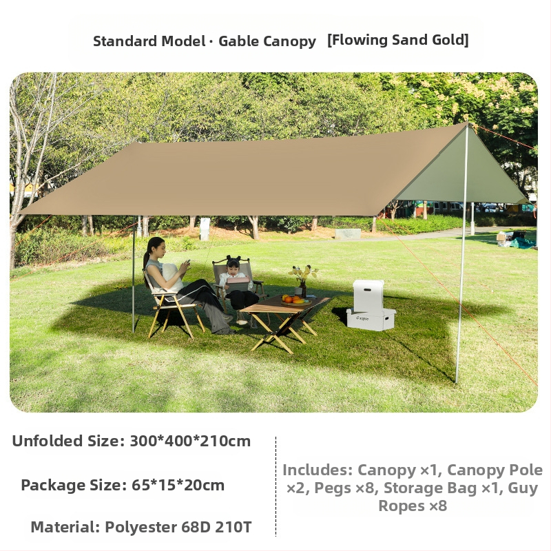 Melna gumijas nojume āra telts saules aizsargs saules aizsarga audums sabiezināts lietus necaurlaidīgs Oksfordas audums kempingam 6-20 cilvēkiem daudzfunkcionāls nojumes audums