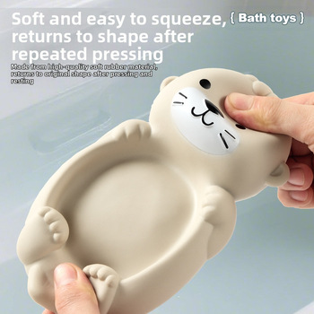 Pārrobežu vannas istabas ūdens rotaļu rotaļlieta Dzīvnieku ūdru tīkls Makšķerēšana Šaušana Aizzīmogota peldoša bumba Bērnu vannas vannas rotaļlieta