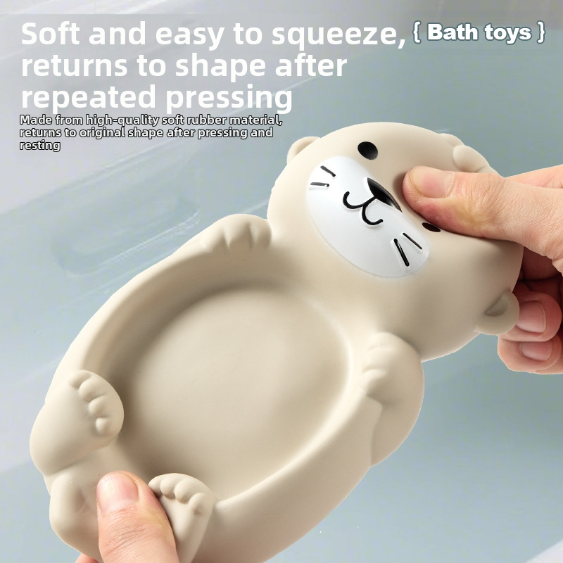 Трансгранична играчка за водна игра в банята, животинска мрежа за видра, риболовна стрелба, запечатана плаваща топка, детска играчка за баня