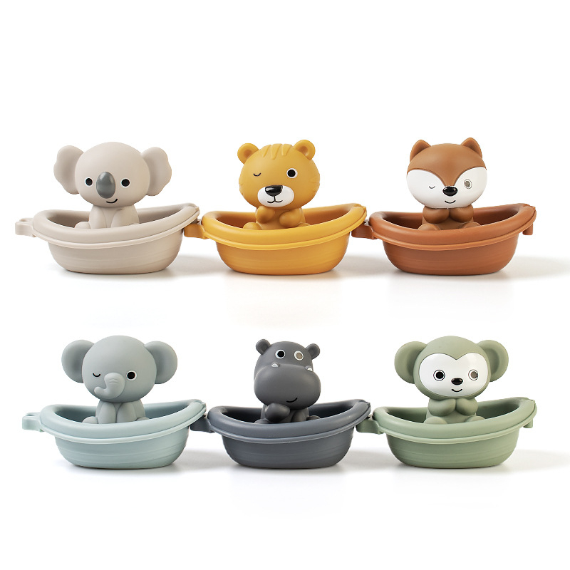 Pārrobežu vannas istabas ūdens rotaļu rotaļlieta Dzīvnieku ūdru tīkls Makšķerēšana Šaušana Aizzīmogota peldoša bumba Bērnu vannas vannas rotaļlieta