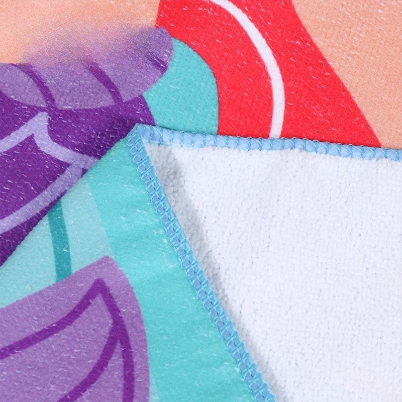 Individualus vaikiškas vonios rankšluostis su chalatu, minkštas, greitai džiūstantis, animacinių filmukų atspausdintas mikropluošto gobtuvas su gobtuvu ir paplūdimio rankšluostis