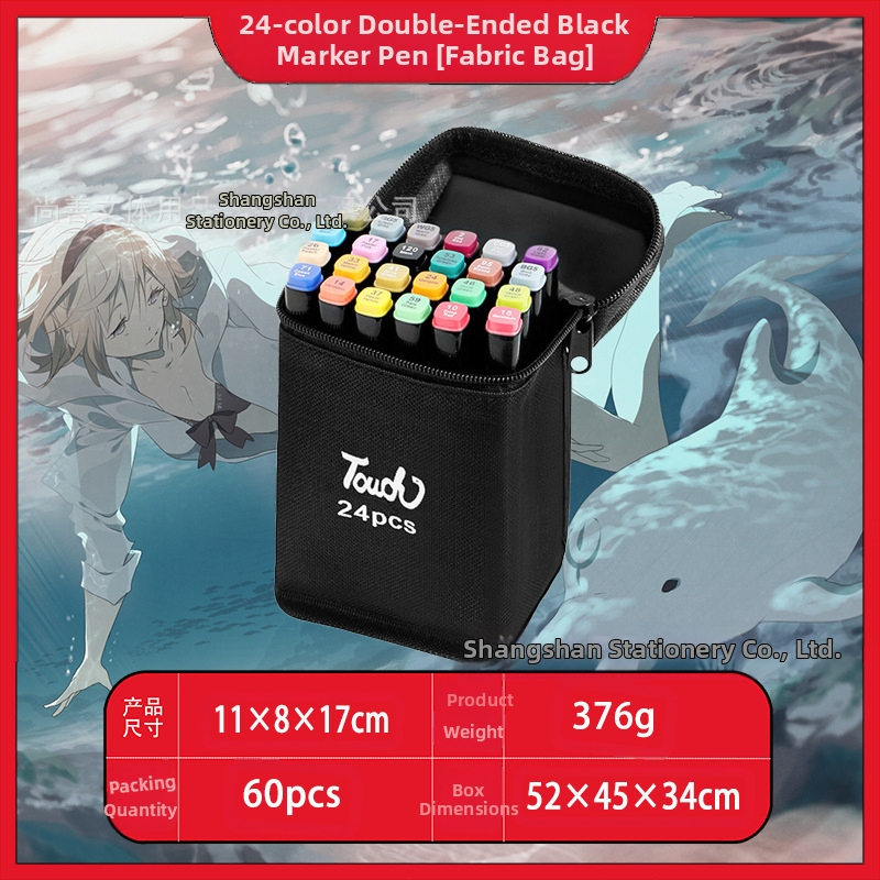 Didmeninė prekyba lietimui jautriais vaikų žymekliais, 48 spalvų meistriškais dvigubos galvutės meno specialiais piešimo įrankiais, spalvotais rašikliais, tiesiogiai tiekiamais iš gamintojų.