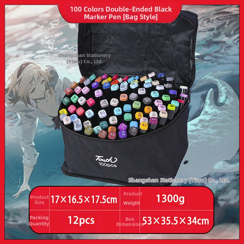 Didmeninė prekyba lietimui jautriais vaikų žymekliais, 48 spalvų meistriškais dvigubos galvutės meno specialiais piešimo įrankiais, spalvotais rašikliais, tiesiogiai tiekiamais iš gamintojų.