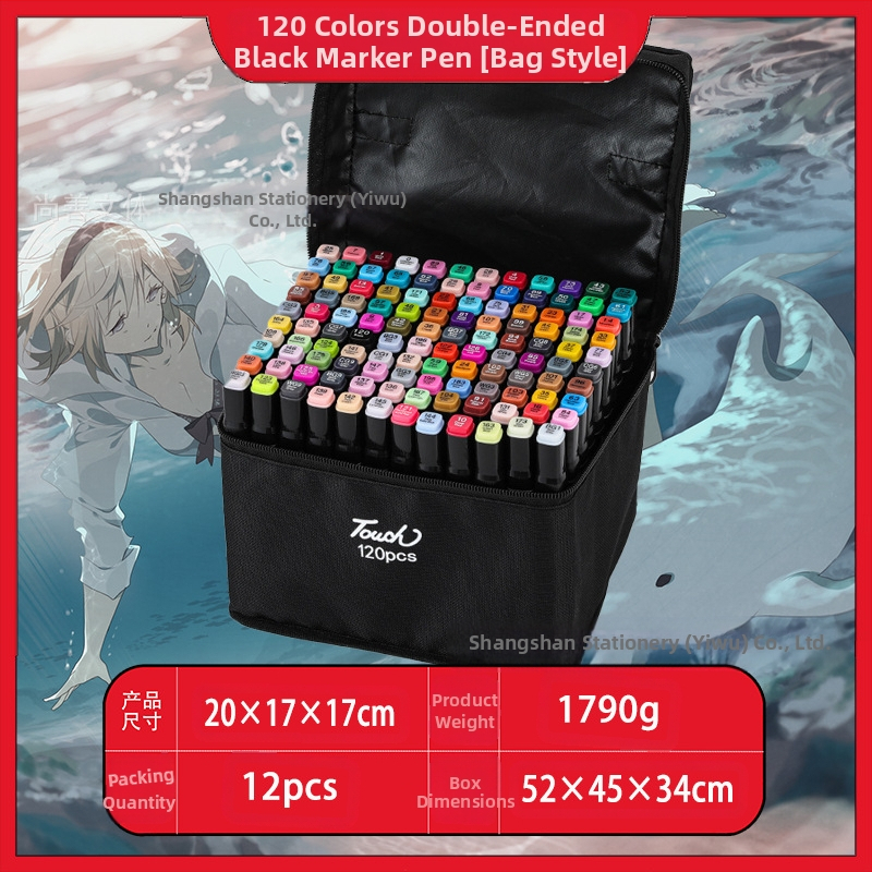 Didmeninė prekyba lietimui jautriais vaikų žymekliais, 48 spalvų meistriškais dvigubos galvutės meno specialiais piešimo įrankiais, spalvotais rašikliais, tiesiogiai tiekiamais iš gamintojų.