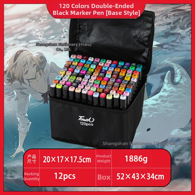 Didmeninė prekyba lietimui jautriais vaikų žymekliais, 48 spalvų meistriškais dvigubos galvutės meno specialiais piešimo įrankiais, spalvotais rašikliais, tiesiogiai tiekiamais iš gamintojų.