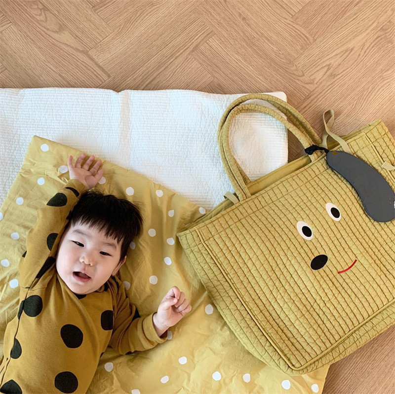 Dél-Koreai óvodai paplantároló táska ágyneműtartós költöztető táska nagy kapacitású rajzfilm poggyászcsomagoló táska