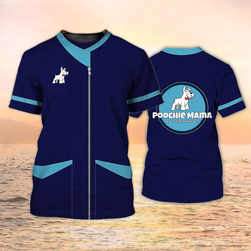 Νέο διασυνοριακό ανδρικό και γυναικείο κοντομάνικο μπουφάν, κουρείο με ψηφιακή εκτύπωση 3D, προμήθεια κατασκευαστών γυναικείων μπλουζών κουρείων