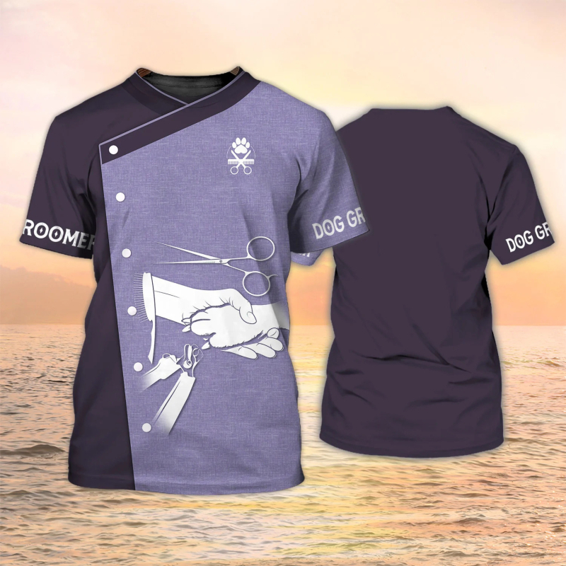 Νέο διασυνοριακό ανδρικό και γυναικείο κοντομάνικο μπουφάν, κουρείο με ψηφιακή εκτύπωση 3D, προμήθεια κατασκευαστών γυναικείων μπλουζών κουρείων