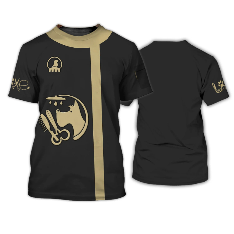 Νέο διασυνοριακό ανδρικό και γυναικείο κοντομάνικο μπουφάν, κουρείο με ψηφιακή εκτύπωση 3D, προμήθεια κατασκευαστών γυναικείων μπλουζών κουρείων