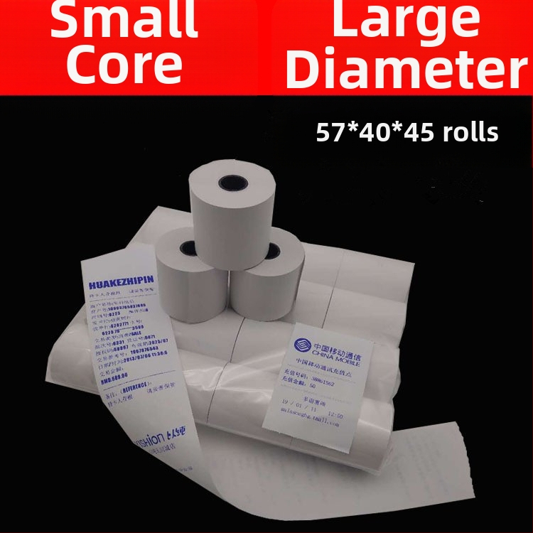 Термохартия за касови апарати 5730-5740-5750, касова бележка от супермаркет 8060, хартия за печат на кухненска опашка, малка черна тръбичка на едро