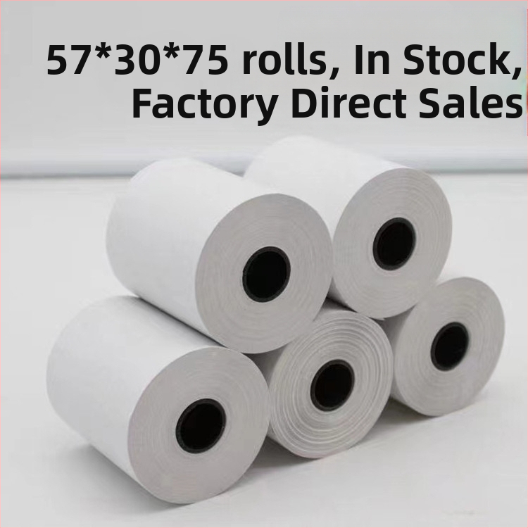 Термохартия за касови апарати 5730-5740-5750, касова бележка от супермаркет 8060, хартия за печат на кухненска опашка, малка черна тръбичка на едро