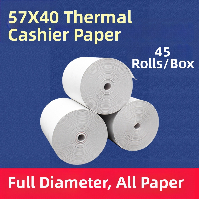 Термохартия за касови апарати 5730-5740-5750, касова бележка от супермаркет 8060, хартия за печат на кухненска опашка, малка черна тръбичка на едро