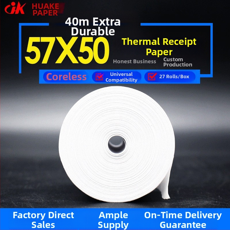 Термохартия за касови апарати 5730-5740-5750, касова бележка от супермаркет 8060, хартия за печат на кухненска опашка, малка черна тръбичка на едро
