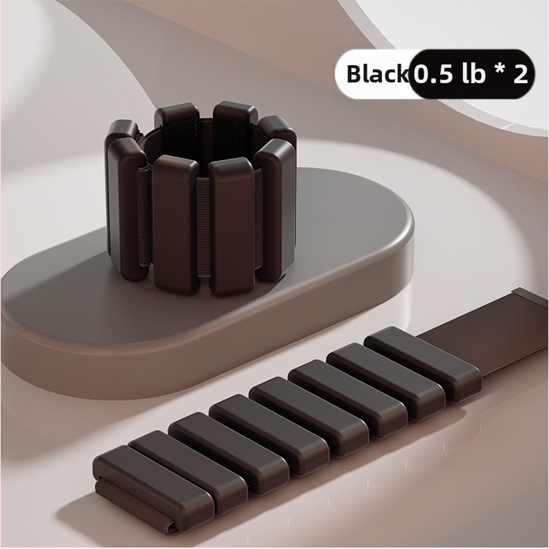 Sportinė svorio apyrankė su universalia reguliuojama medžiaga, pilnas nematomų svorį didinančių rankos, riešo, pėdos tamprės su švino blokeliu komplektas