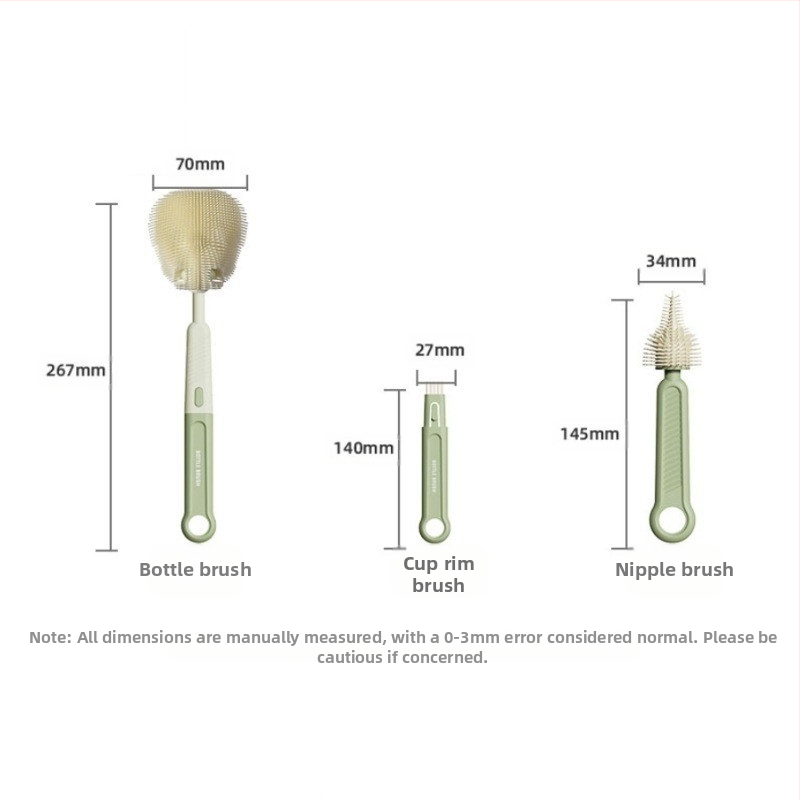 Silikoninis spenelių valymo šepetėlis naujagimio speneliui, mažas šepetėlis buteliukų valymui