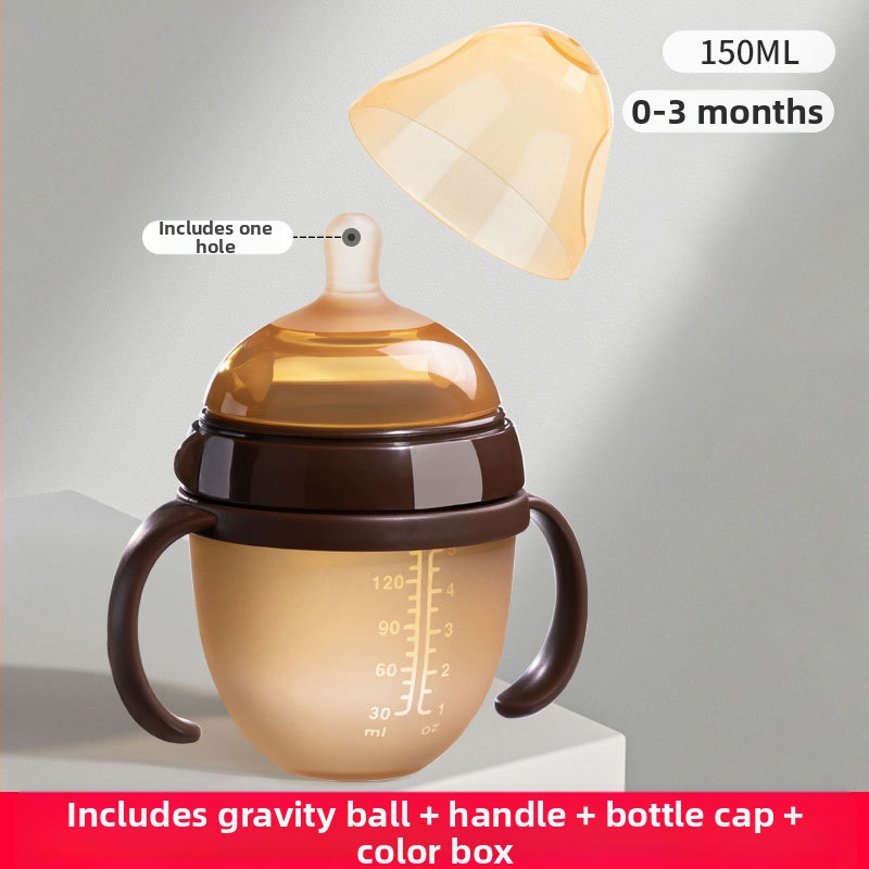 Silikoonist võõrutuspudel vastsündinutele, 6 kuud ja vanemad, rinnapiima kaarekujulise disainiga lutt