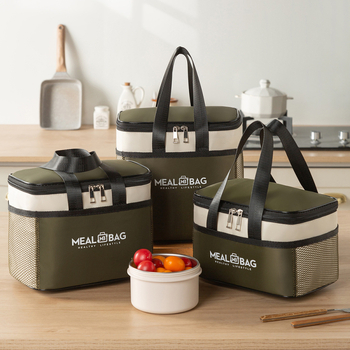 Θερμομονωτική τσάντα από αλουμινόχαρτο, παχύρρευστη τσάντα χειρός για μεσημεριανό γεύμα, Bento με ρύζι, αδιάβροχη τσάντα μεσημεριανού γεύματος για μαθητές γραφείου, μαθητές δημοτικού σχολείου