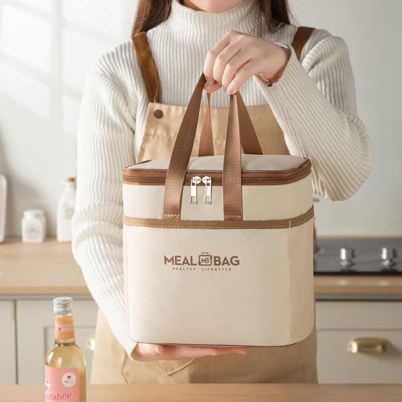 Geantă de prânz impermeabilă, cu folie de aluminiu, îngroșată, pentru Bento, pentru biroul de prânz, elevi de școală primară