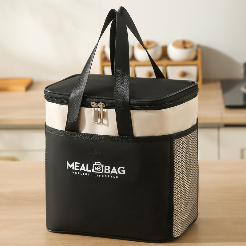Geantă de prânz impermeabilă, cu folie de aluminiu, îngroșată, pentru Bento, pentru biroul de prânz, elevi de școală primară