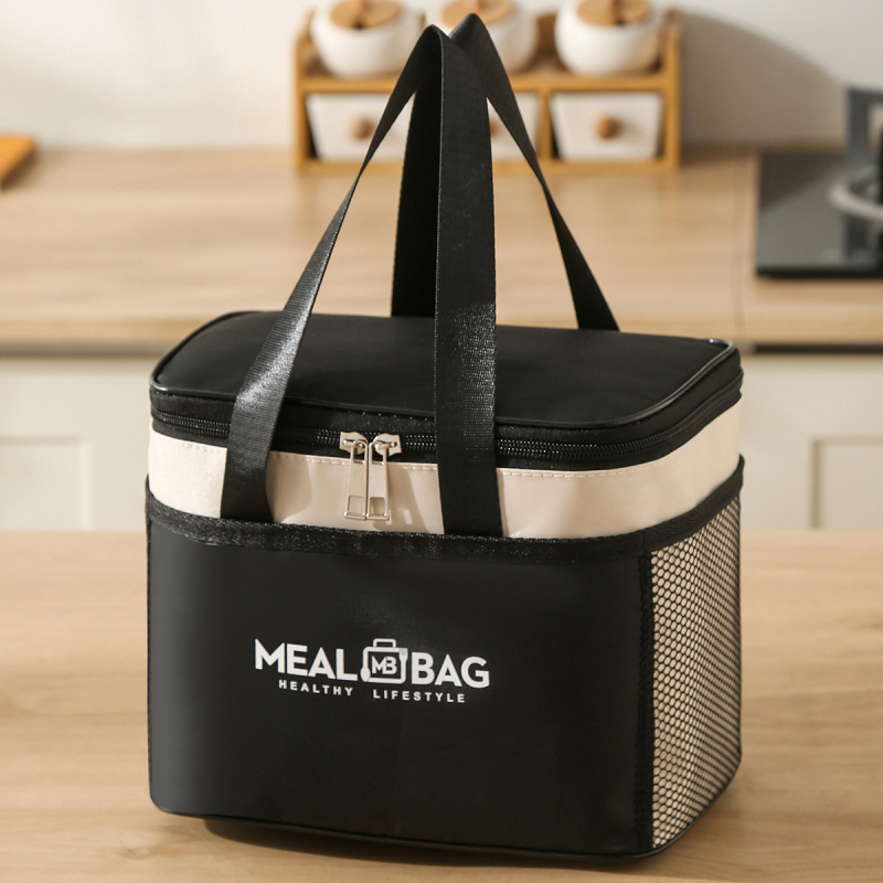 Geantă de prânz impermeabilă, cu folie de aluminiu, îngroșată, pentru Bento, pentru biroul de prânz, elevi de școală primară
