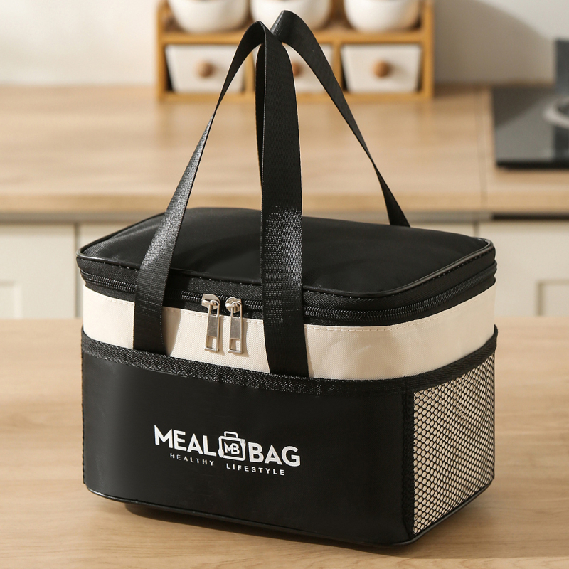 Geantă de prânz impermeabilă, cu folie de aluminiu, îngroșată, pentru Bento, pentru biroul de prânz, elevi de școală primară