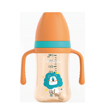 Minitutu nano värvi laia suuga PP tass kolme lonksupudeli nibu imemissuu pardilindiga beebi 300