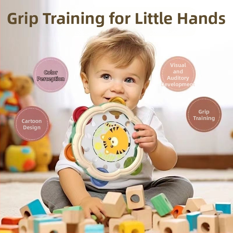 Трансгранични детски ръкопляскания, дайре, пясъчен чук, момчета и момичета, обучение за концентрация, интелектуално развитие, дрънкалка за мозъка, играчки за ранно образование