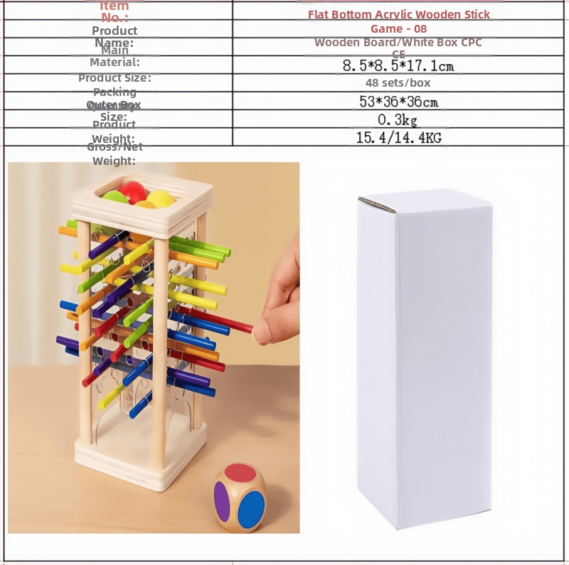 Tarpvalstybiniai vaikų medinių pagaliukų žaidimai kūdikiams, lavinamųjų kauliukų spalvos, tėvų ir vaikų interaktyvūs matematikos Montessori mediniai žaislai