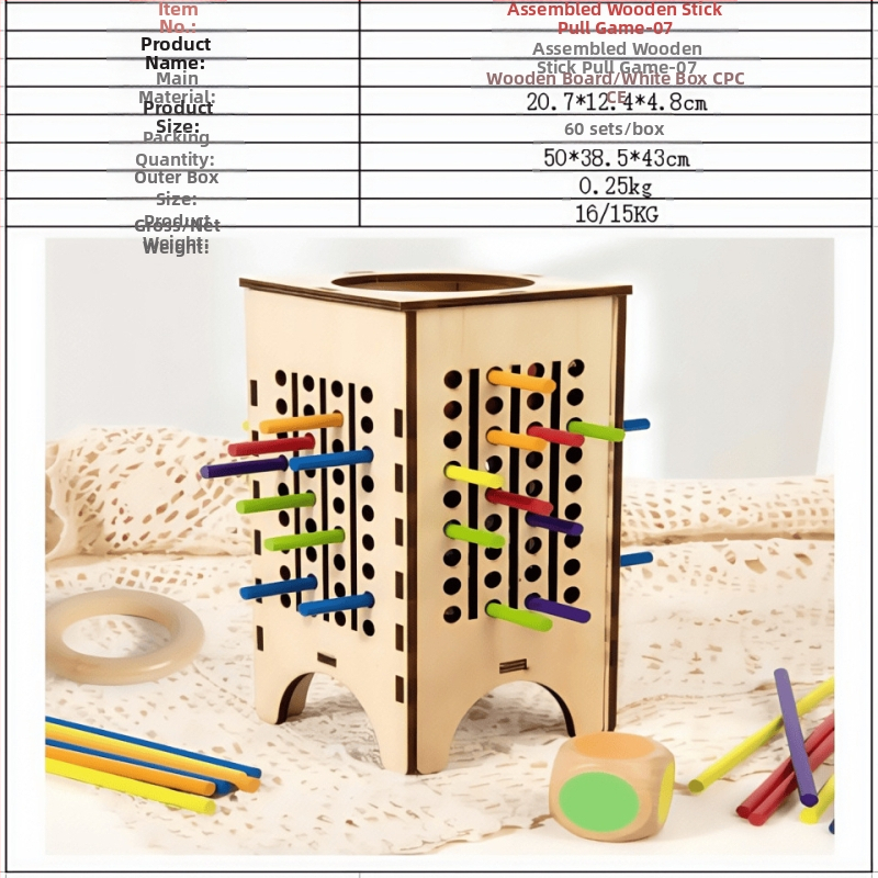 Tarpvalstybiniai vaikų medinių pagaliukų žaidimai kūdikiams, lavinamųjų kauliukų spalvos, tėvų ir vaikų interaktyvūs matematikos Montessori mediniai žaislai