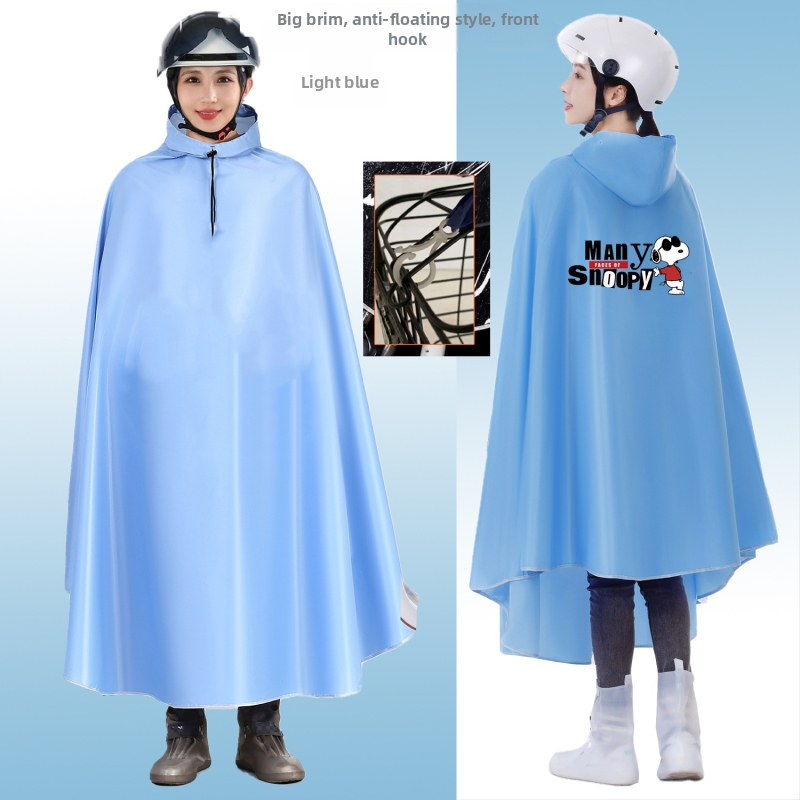 Jalgratta poncho vihmamantel elektriautole vihmakindel suurendatud ühe jalgrattaga akuga auto poncho meeste ja naiste täiskasvanute vihmamantel