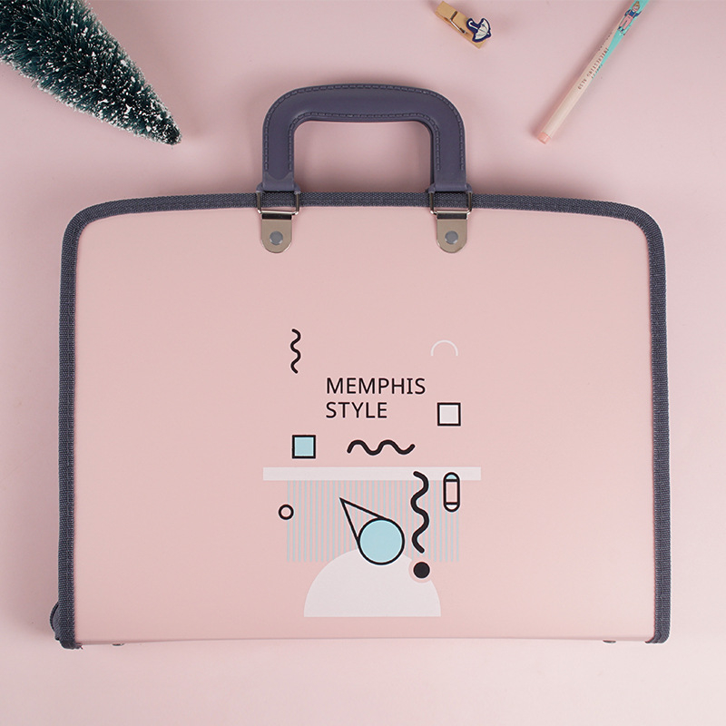 Armas õpilasele mõeldud käeshoitav testikirjaklamber, 13 ruuduga lukuga akordionikott, mahukas klassifitseerimise ja korraldamise kosmeetikakott