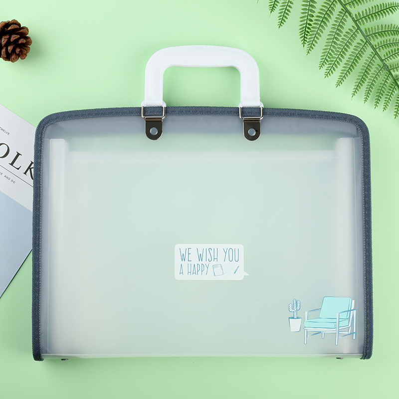 Armas õpilasele mõeldud käeshoitav testikirjaklamber, 13 ruuduga lukuga akordionikott, mahukas klassifitseerimise ja korraldamise kosmeetikakott