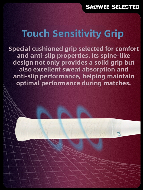 Професионална спортна ракета за скуош Salywee Olivia 2.0, изцяло карбонова, с вградена ултра лека конструкция, 155±5 г