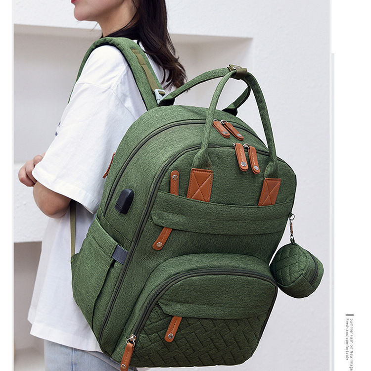 Geantă multifuncțională nouă pentru mămici, geantă portabilă just-in-time, rucsac Baoma, geantă de mare capacitate pentru mamă și bebeluș, tampon de urină