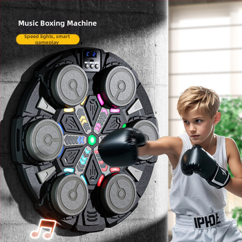 Rütmimuusika poksiseina sihtmärk Kodune laste poksitreener Dekompressiooniharjutus Nutikas Bluetooth-elektrooniline poksimasin