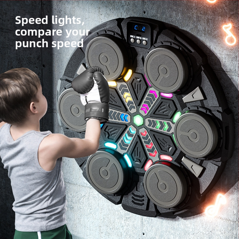 Rütmimuusika poksiseina sihtmärk Kodune laste poksitreener Dekompressiooniharjutus Nutikas Bluetooth-elektrooniline poksimasin
