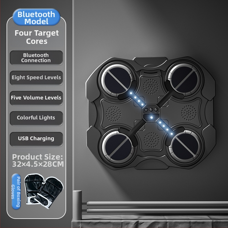 Rütmimuusika poksiseina sihtmärk Kodune laste poksitreener Dekompressiooniharjutus Nutikas Bluetooth-elektrooniline poksimasin